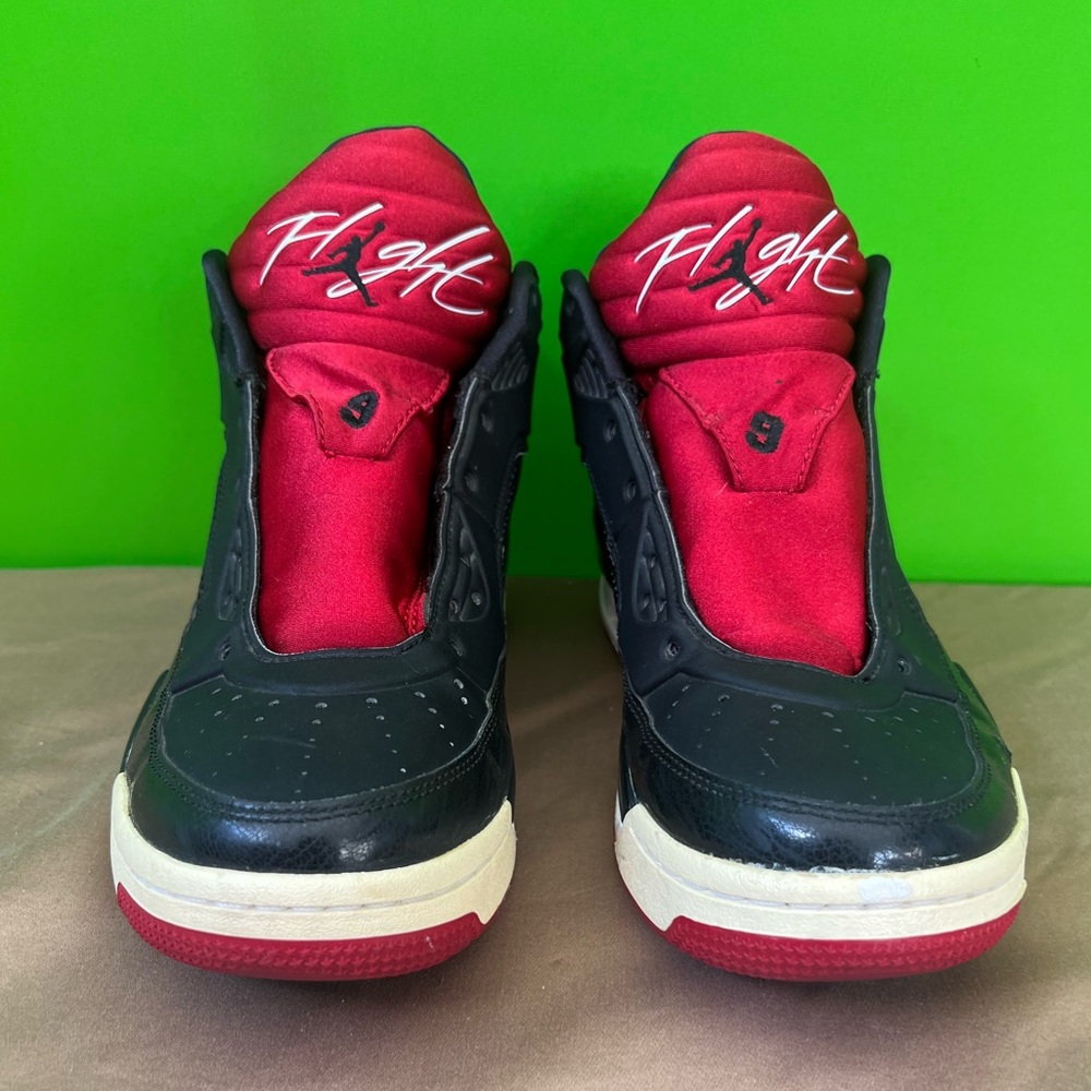 Nike Air Jordan Flight Black Red Men’s‎ Sneakers Size 9 No Laces